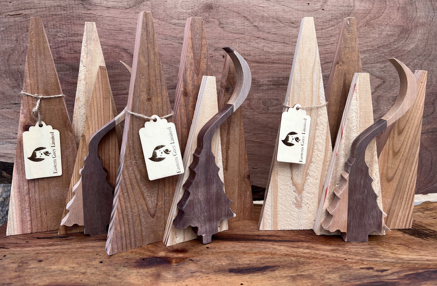 Rustic Christmas Tree Cedar Mantel Decor