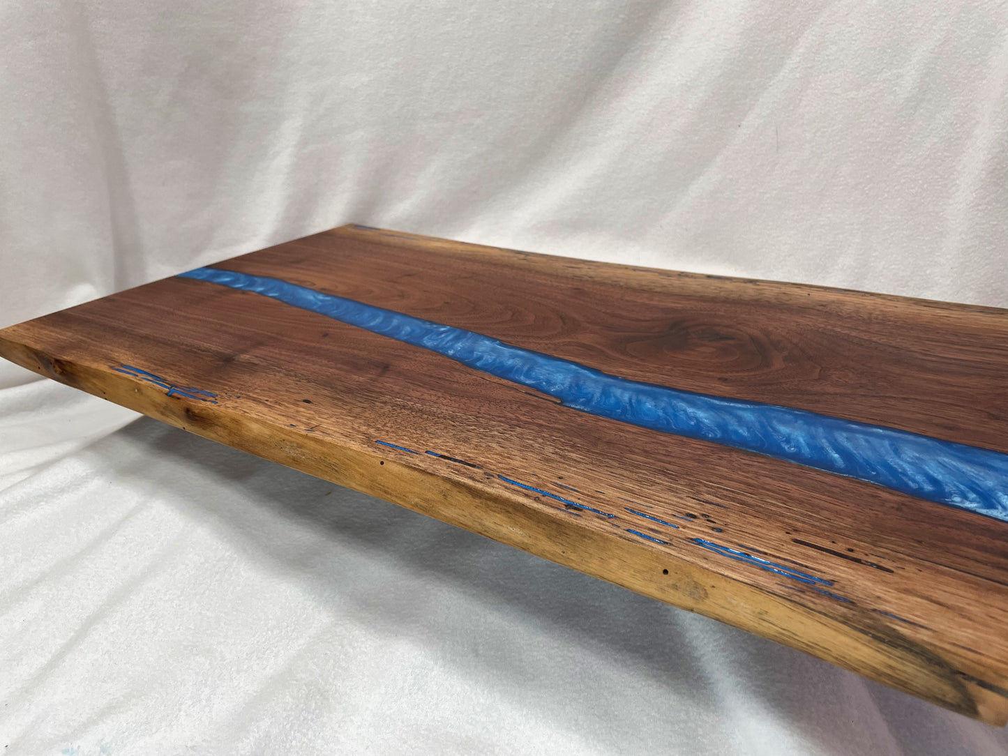 "Blue River" Walnut Live Edge Charcuterie Board