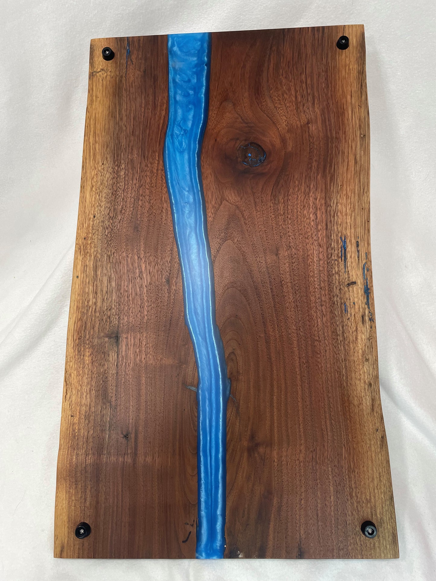 "Blue River" Walnut Live Edge Charcuterie Board
