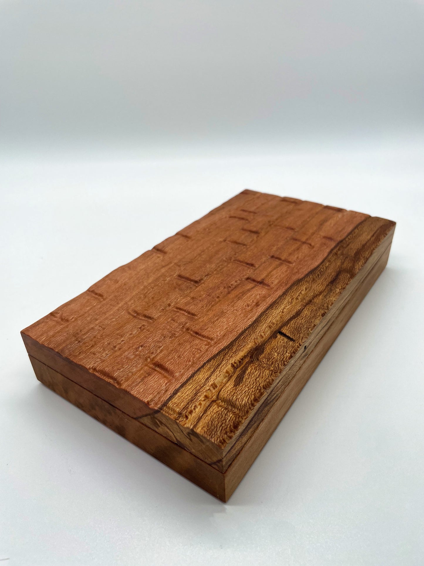 Card and Dice Game Case with Carved Lid