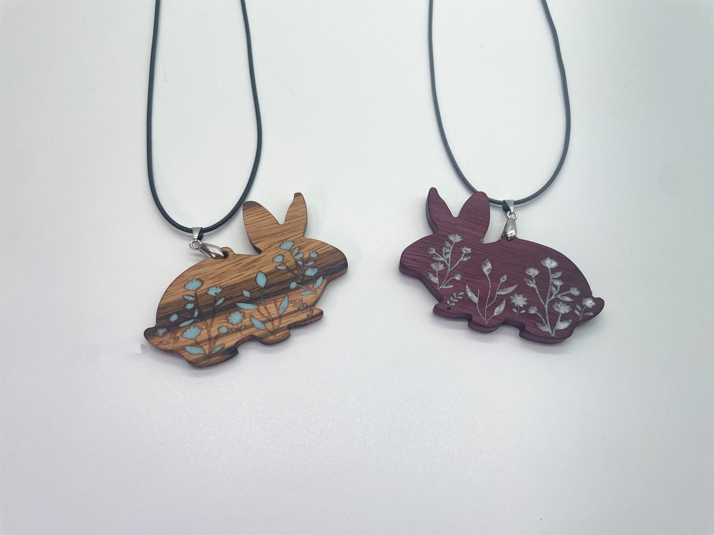 Inlaid Bunny Rabbit Pendant