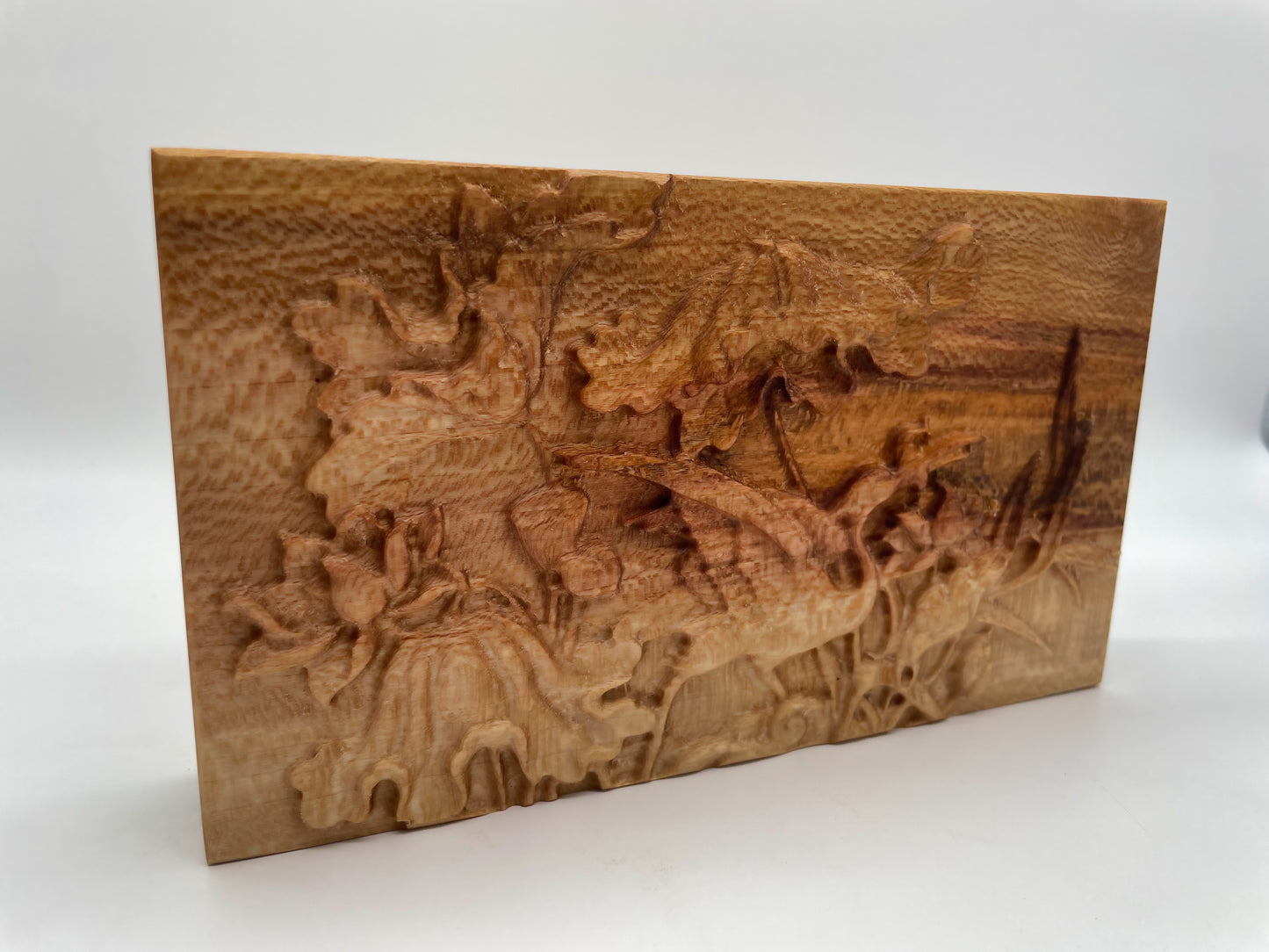 Card and Dice Game Case with Carved Lid