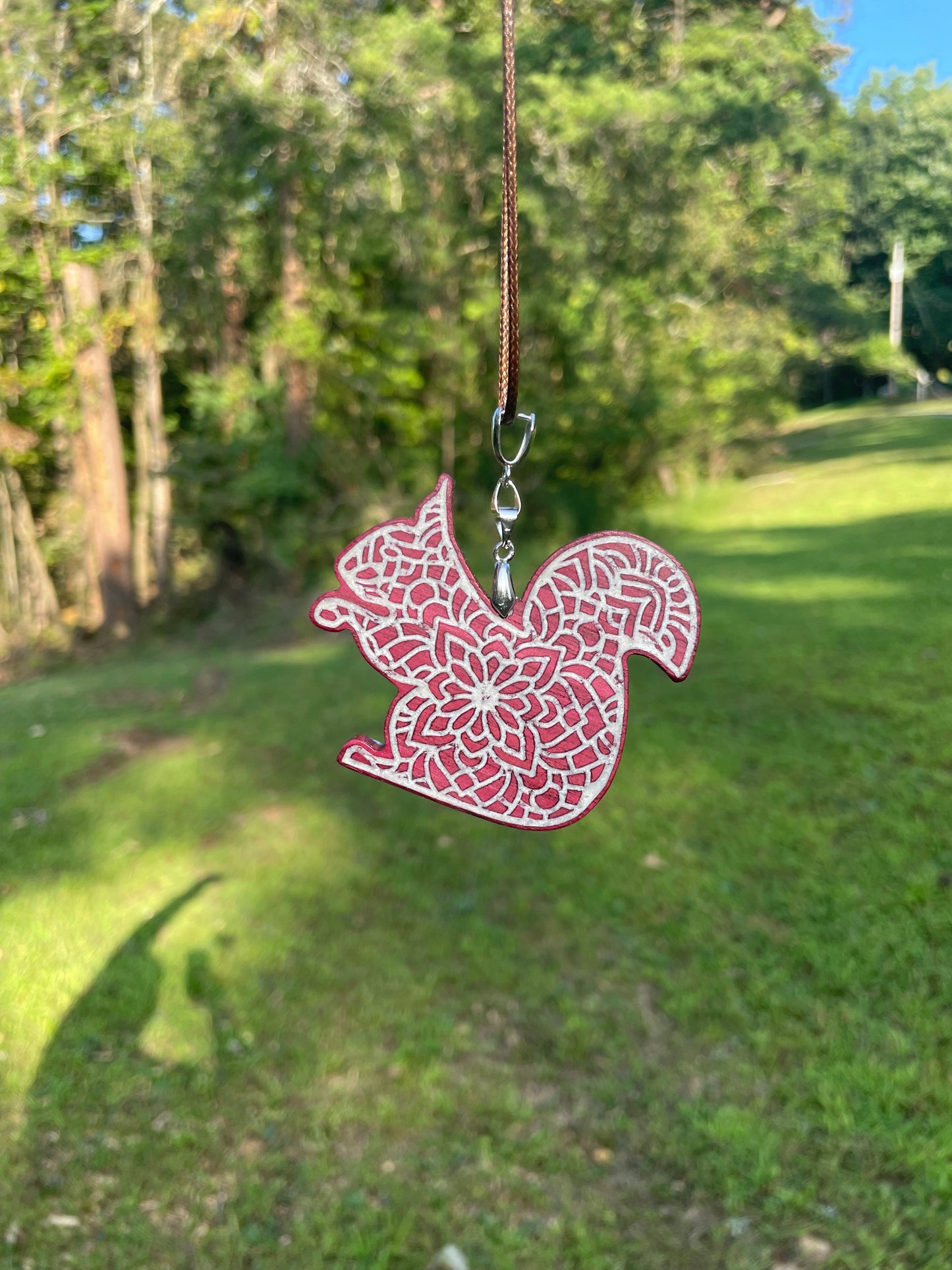 Squirrel Pendant with Inlay