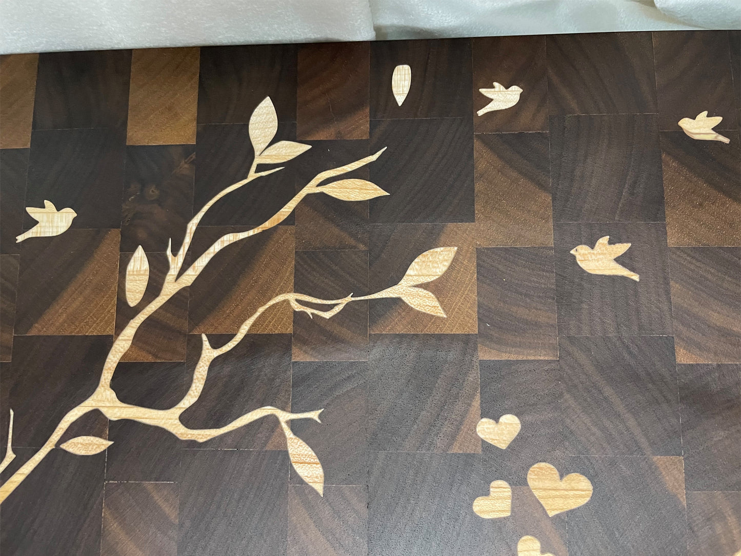 Squirrels in Love End Grain Cutting Block