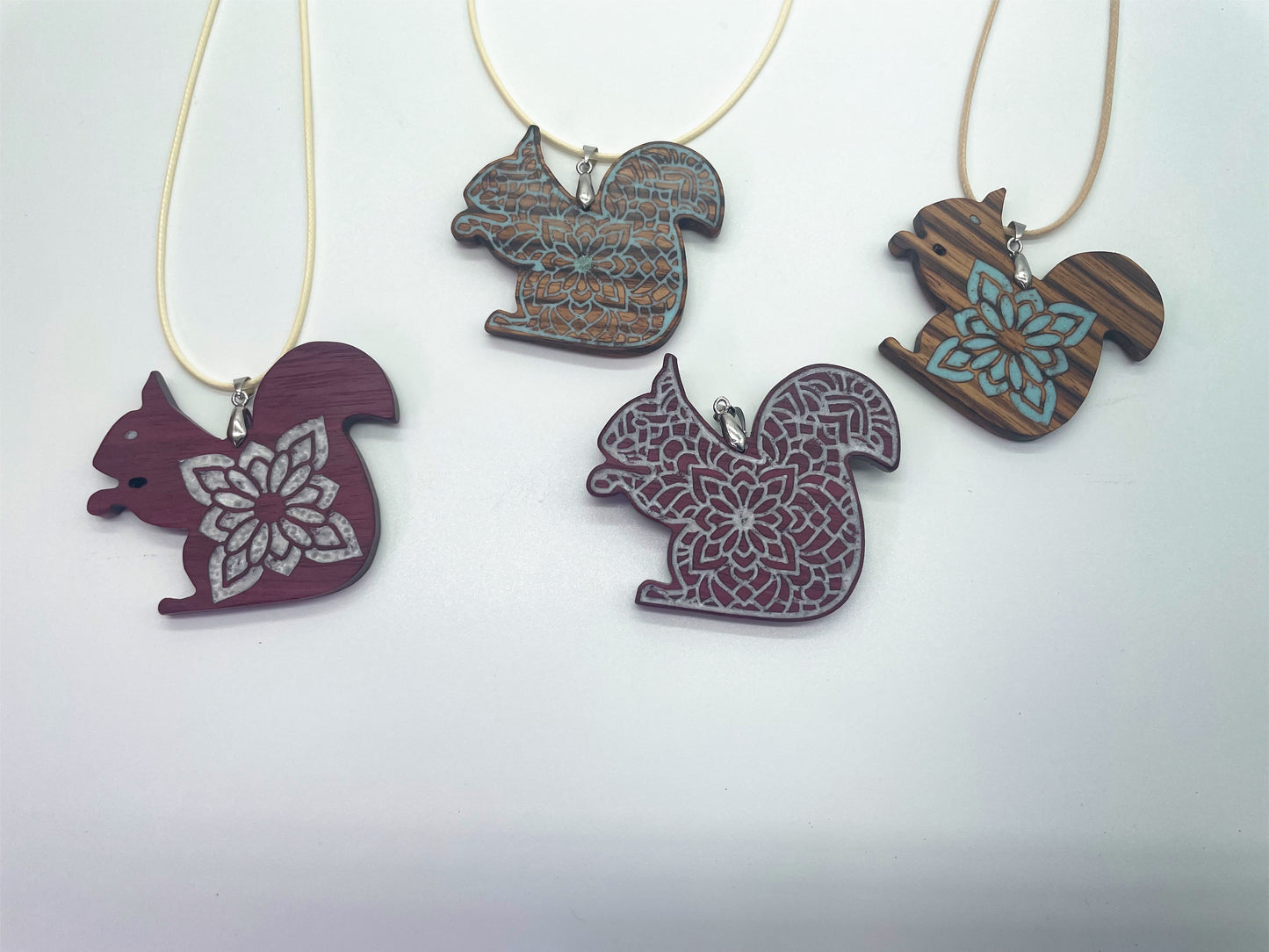 Squirrel Pendant with Inlay