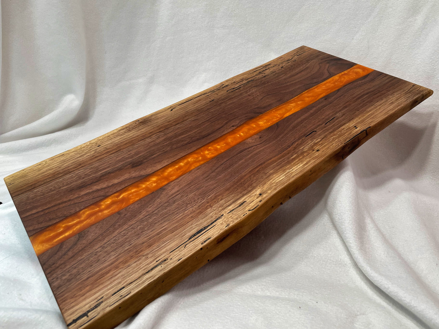 "The Flame" Large Charcuterie Board- Live Edge Walnut
