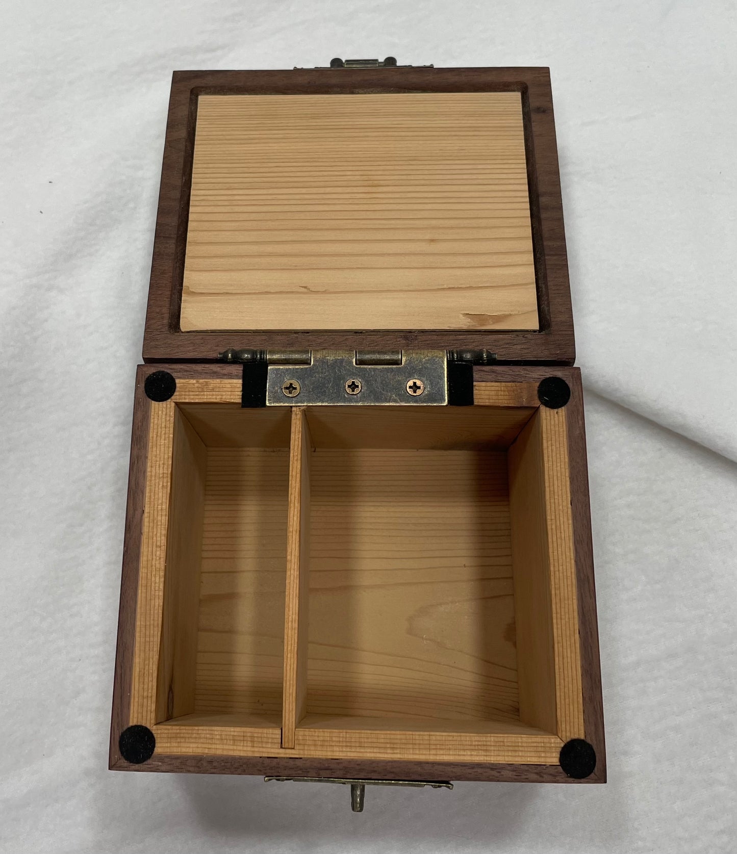 Small Cedar Lined Storage Box with Carved Inlaid Top