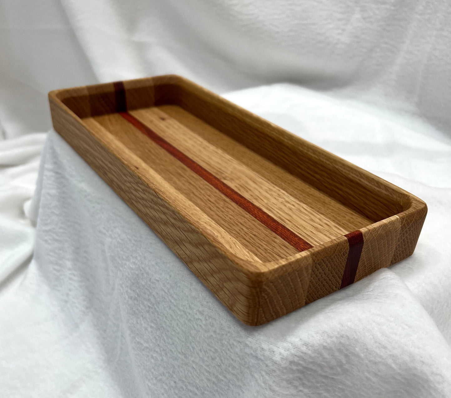 White Oak and Bloodwood Valet Tray