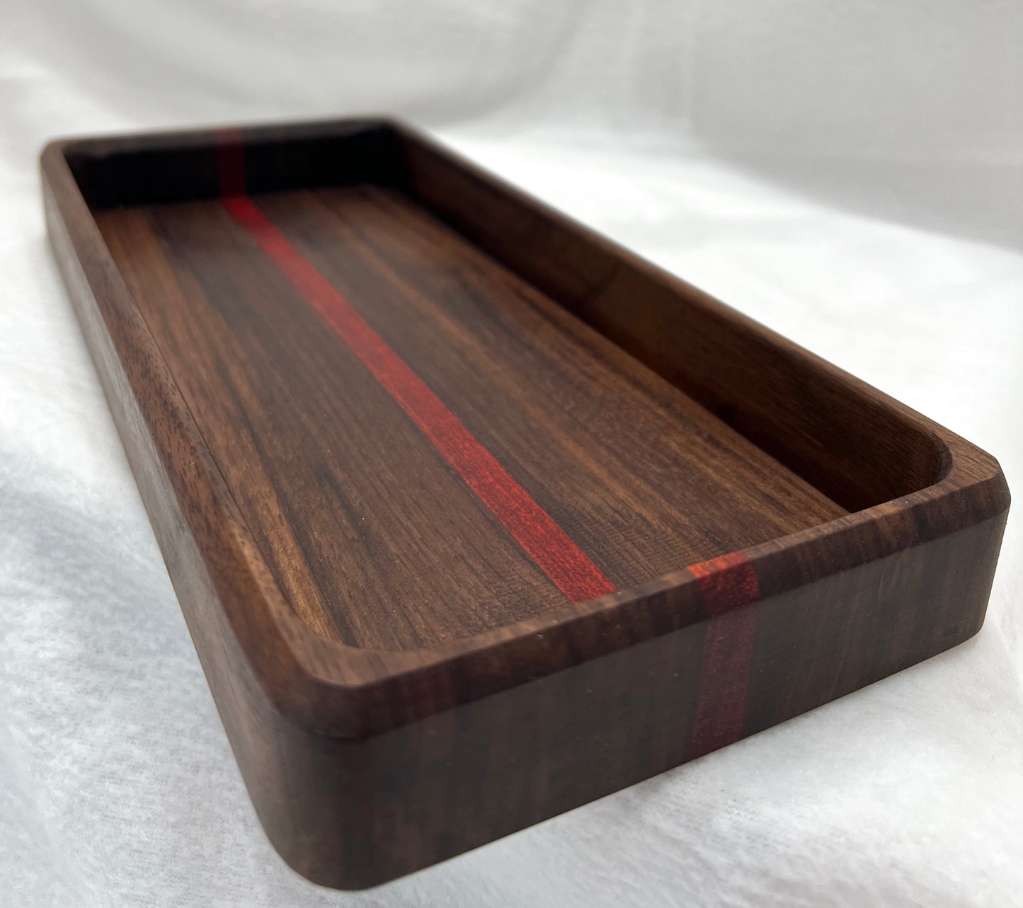 Black Walnut and Bloodwood Hardwood Valet Tray