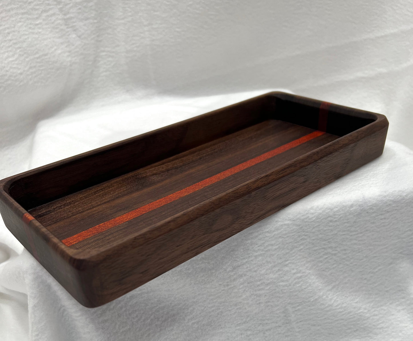 Black Walnut and Bloodwood Hardwood Valet Tray