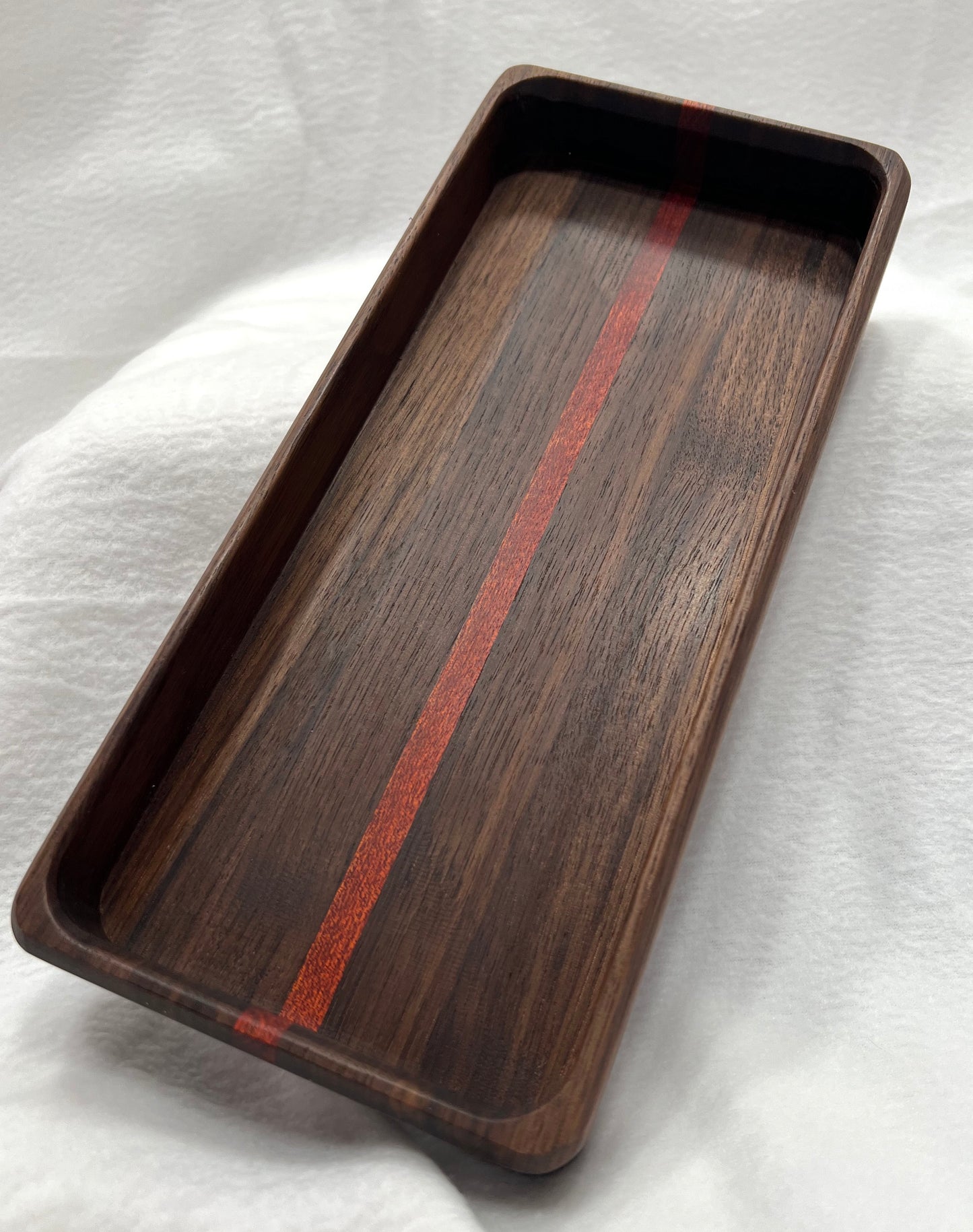 Black Walnut and Bloodwood Hardwood Valet Tray