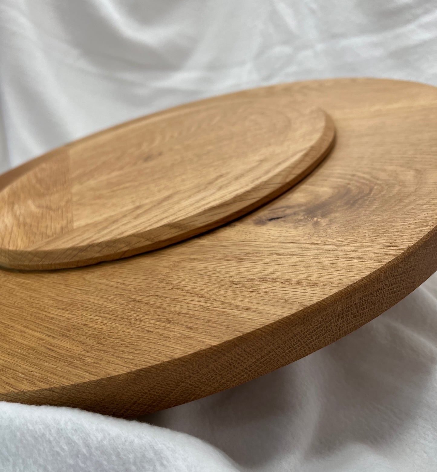 Large White Oak Nut Tray / Party Platter Centerpiece