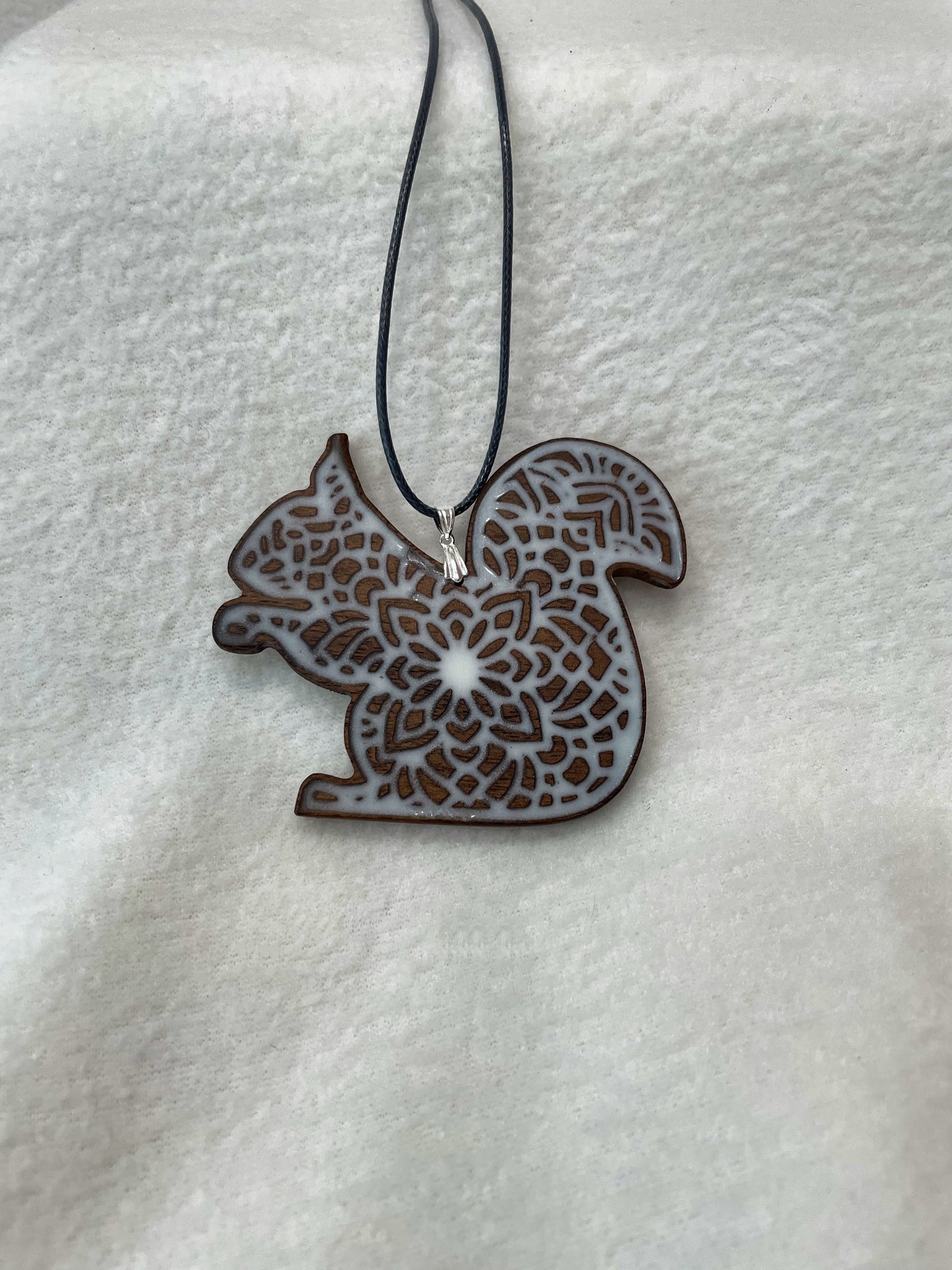 Squirrel Mandala Pendant
