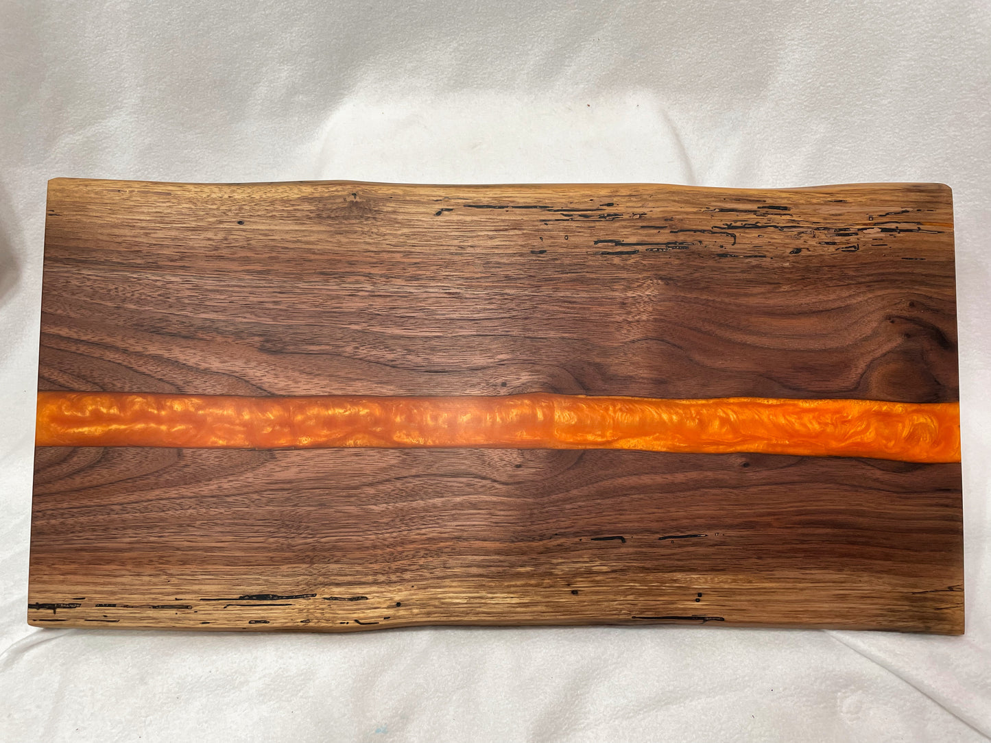 "The Flame" Large Charcuterie Board- Live Edge Walnut