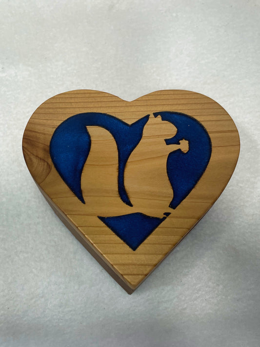 Squirrel Heart Cedar Box