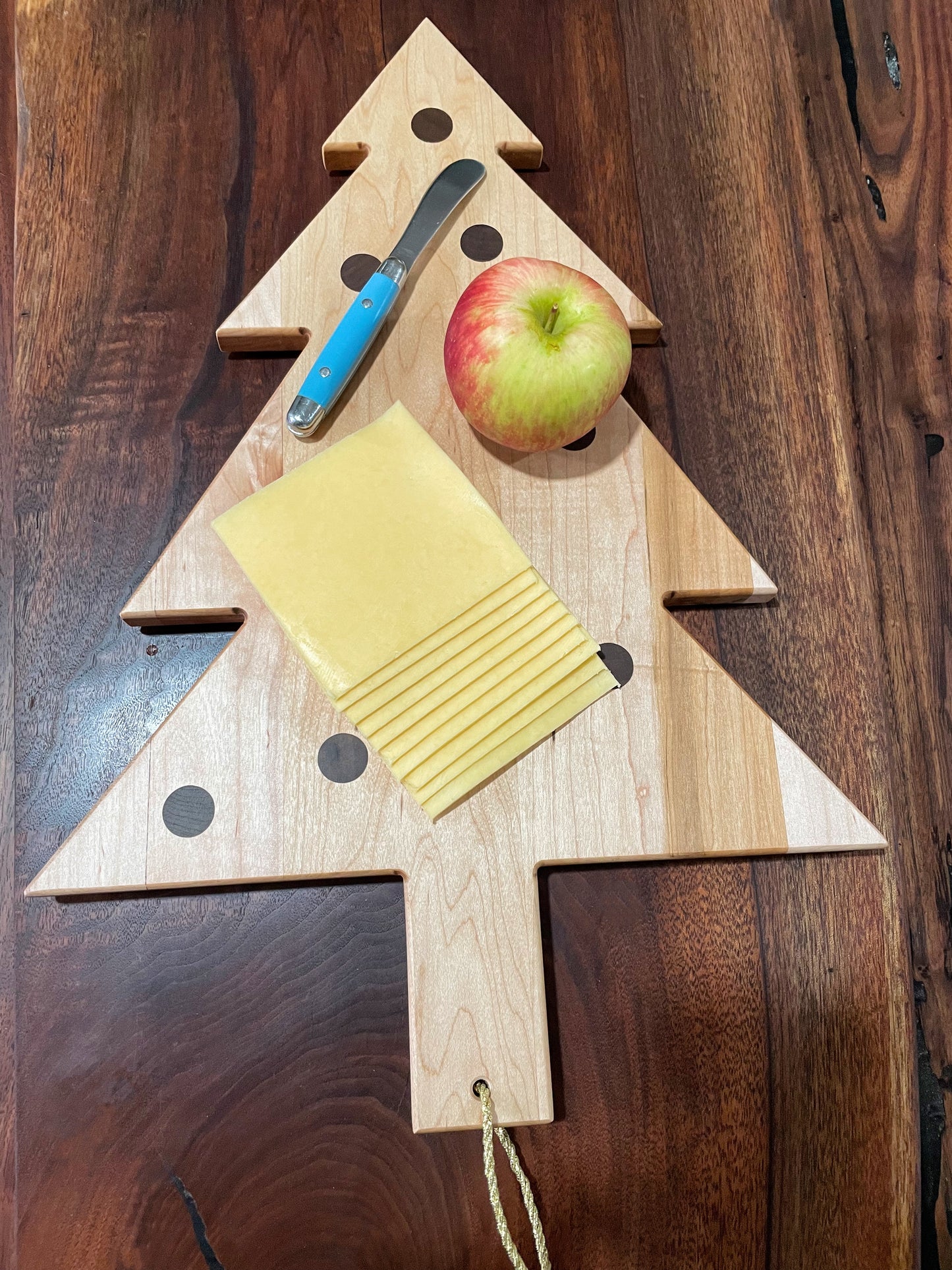 Hardwood Christmas Tree Serving Board