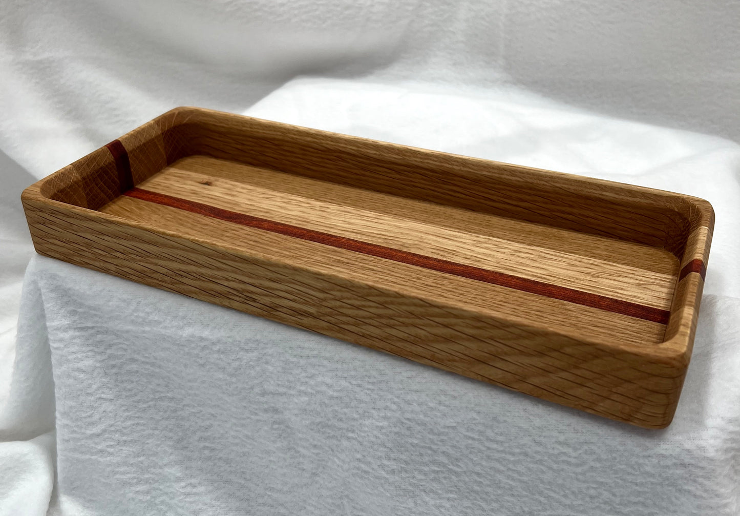 White Oak and Bloodwood Valet Tray